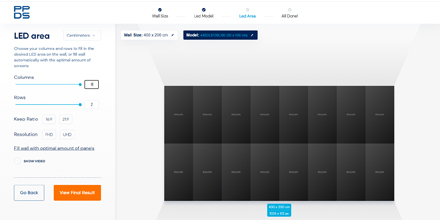 Configureer je eigen Led Wall op www.ppds.com