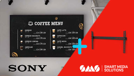15% bundelkorting bij een Sony EZ20L display en SMS bracket 15% bundelkorting bij een Sony EZ20L display en SMS bracket